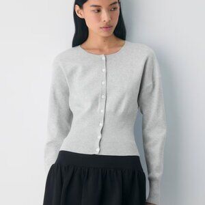 NWT Aritzia WILFRED Golightly Cardigan Heather Chrome S